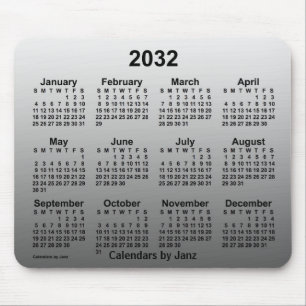 Alfombrilla De Ratón Calendario blanco desvanecido de 2032 por Janz