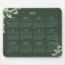 Alfombrilla De Ratón Calendario Botánico 2025 simple y elegante | Alfom