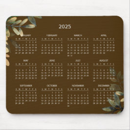 Alfombrilla De Ratón Calendario Botánico 2025 simple y elegante | Alfom