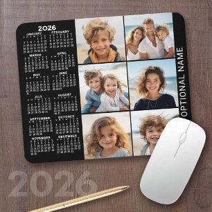 Alfombrilla De Ratón Calendario con 6 Collages de fotos