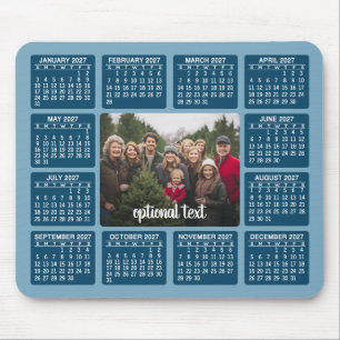 Alfombrilla De Ratón Calendario con foto en el centro
