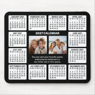 Alfombrilla De Ratón Calendario con foto en el centro