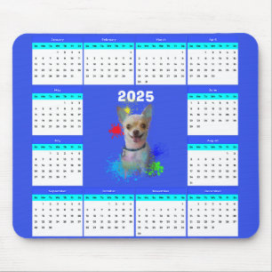 Alfombrilla De Ratón Calendario Cute Chihuahua personalizable para perr