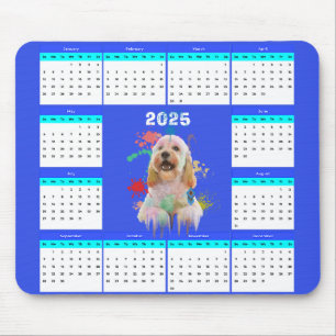 Alfombrilla De Ratón Calendario Cute Cute Cockapoo Perro personalizable