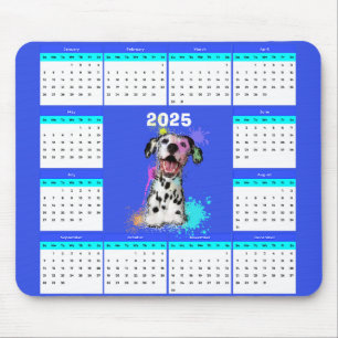 Alfombrilla De Ratón Calendario Cute Dalmatiano Personalizable