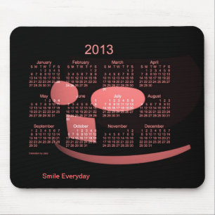 Alfombrilla De Ratón Calendario de 2013 sonrisas