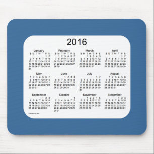 Alfombrilla De Ratón Calendario de 2016 azules de Janz Mousepad