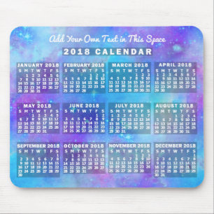 Alfombrilla De Ratón Calendario de 2018 (consulte Descripción de la nue