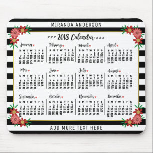Alfombrilla De Ratón Calendario de 2018 (consulte Descripción de la nue