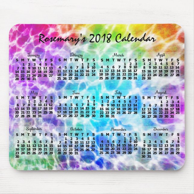 Alfombrilla De Ratón Calendario de 2018 (consulte Descripción de la nue (Frente)