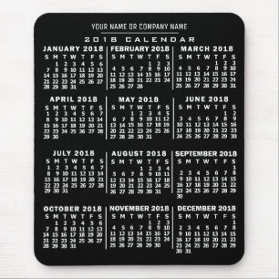 Alfombrilla De Ratón Calendario de 2018 (consulte Descripción de la nue