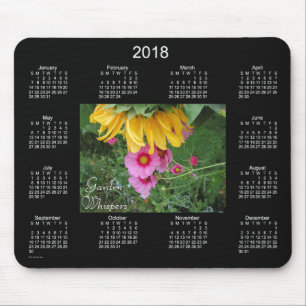 Alfombrilla De Ratón Calendario de 2018 susurros del jardín por el