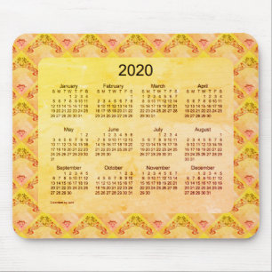 Alfombrilla De Ratón Calendario de 2020 del Relieve metalizado Janz Art