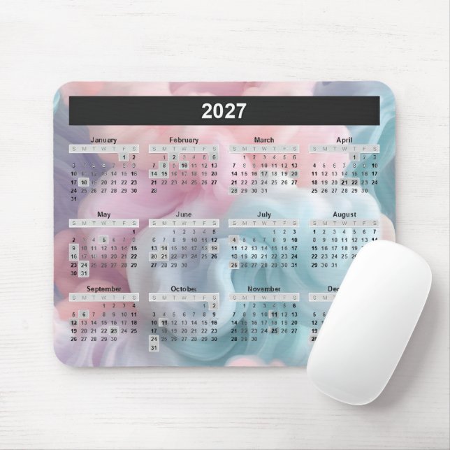 Alfombrilla De Ratón Calendario De 2025 Sobre El Abstracto Del Candy De (Con ratón)