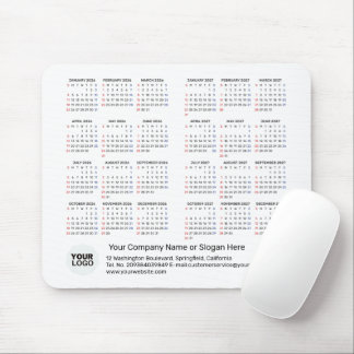 Alfombrilla De Ratón Calendario de 2 Años 2026 - 2027 Regalo Corporativ