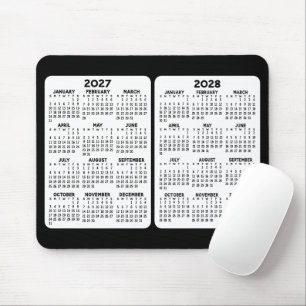 Alfombrilla De Ratón Calendario de 2 años - vista anual 2027 2028