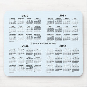 Alfombrilla De Ratón Calendario de 4 años de Alice Blue 2032-2035 de Ja