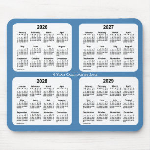 Alfombrilla De Ratón Calendario de 4 años del Steel Blue 2026-2029 de J
