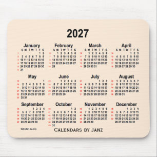 Alfombrilla De Ratón Calendario de 52 semanas de la Antigüedad blanca 
