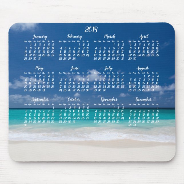 Alfombrilla De Ratón Calendario de almohadillas de ratón personalizado  (Frente)