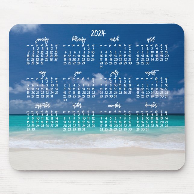 Alfombrilla De Ratón Calendario de almohadillas del ratón personalizado (Frente)
