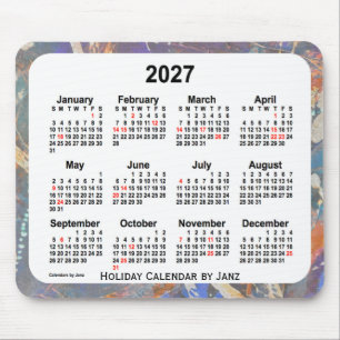 Alfombrilla De Ratón Calendario de arte navideño de 2027, de Janz