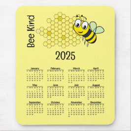 Alfombrilla De Ratón Calendario de Bee and Honeycomb 2025