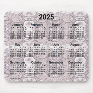 Alfombrilla De Ratón Calendario de burbujas pequeñas de 2025, de Janz