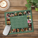 Alfombrilla De Ratón Calendario de Collages de fotos múltiples de Sage<br><div class="desc">🌟 2025 Sage Green Multiple Collage de fotos Calendar Mouse Pad con un calendario sencillo y minimalista de un año a la vista y 18 de sus fotos favoritas. Todos los colores son personalizables. ¡Hace un gran regalo para abuelos, padres, tías, tíos, padrinos y más! Póngase en contacto con nosotros...</div>