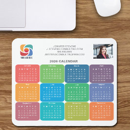 Alfombrilla De Ratón Calendario de color para el logotipo de la empresa