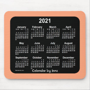 Alfombrilla De Ratón Calendario de Coral Negro 2021 de Janz Mousepad