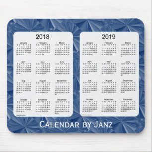 Alfombrilla De Ratón Calendario de diamantes azules 2018-2019 de Janz M
