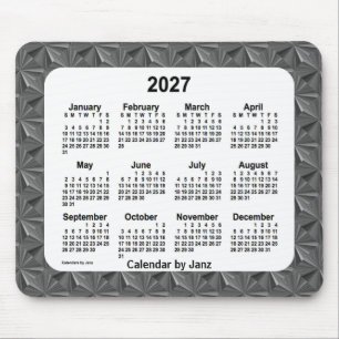 Alfombrilla De Ratón Calendario de diamantes negros 2027, de Janz