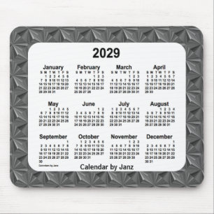 Alfombrilla De Ratón Calendario de diamantes negros 2029, de Janz