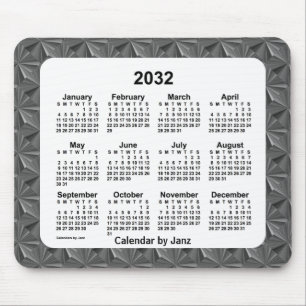 Alfombrilla De Ratón Calendario de diamantes negros 2032, de Janz