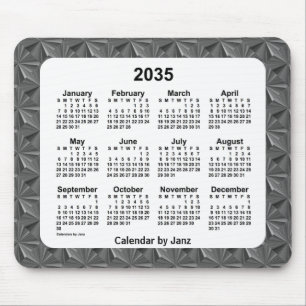 Alfombrilla De Ratón Calendario de diamantes negros 2035, de Janz
