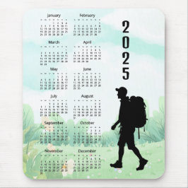 Alfombrilla De Ratón Calendario de Diseño de Mochila de Senderismo 2025