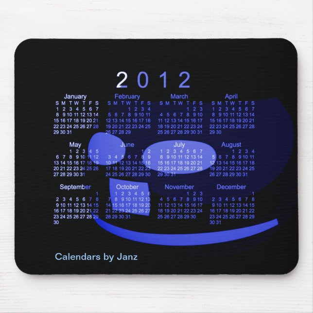 Alfombrilla De Ratón Calendario de escritorio 2012 (Frente)