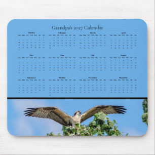 Alfombrilla De Ratón Calendario de escritorio personalizado Águila Pesc