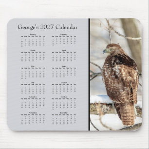 Alfombrilla De Ratón Calendario de escritorio personalizado de halcón d
