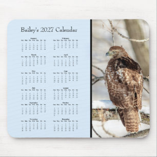 Alfombrilla De Ratón Calendario de escritorio personalizado de Halcón d