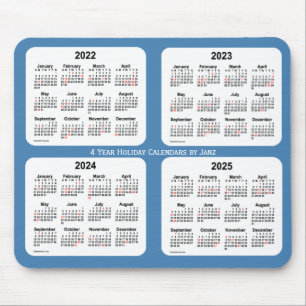 Alfombrilla De Ratón Calendario de festividades Steel Blue de 2022-2025
