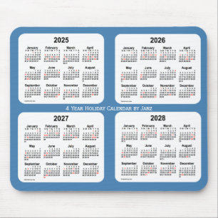 Alfombrilla De Ratón Calendario de festividades Steel Blue de 2025-2028