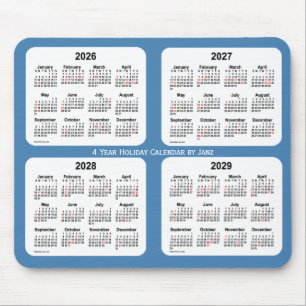 Alfombrilla De Ratón Calendario de festividades Steel Blue de 2026-2029