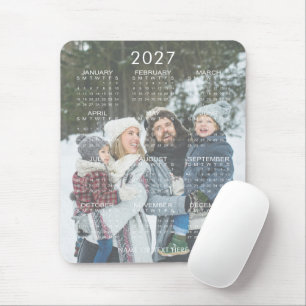 Alfombrilla De Ratón Calendario de Foto de un Vistazo del Año 2027