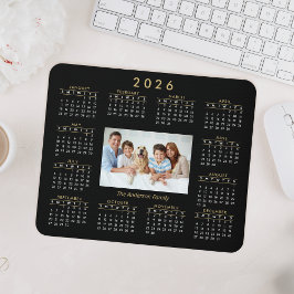 Alfombrilla De Ratón Calendario de fotografía de familia personalizada
