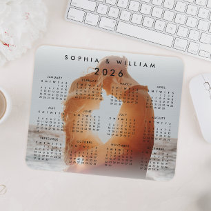 Alfombrilla De Ratón Calendario de fotografía de familia personalizada 