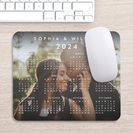 Alfombrilla De Ratón Calendario de fotografía de familia personalizada 