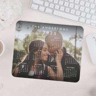 Alfombrilla De Ratón Calendario de fotografía de familia personalizada 