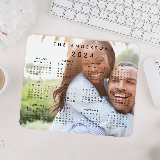 Alfombrilla De Ratón Calendario de fotografía de familia personalizada  (Subido por el creador)
